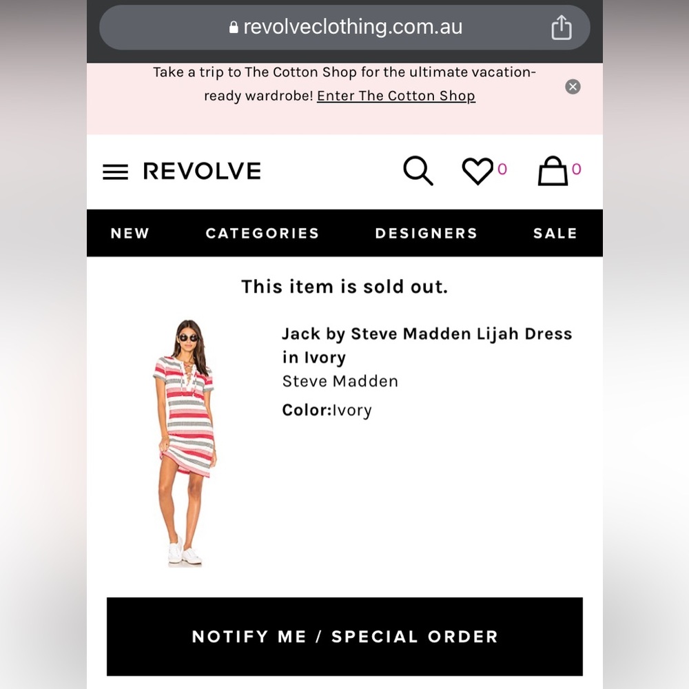 Jack by Steve Madden Lijah Dress (size S)